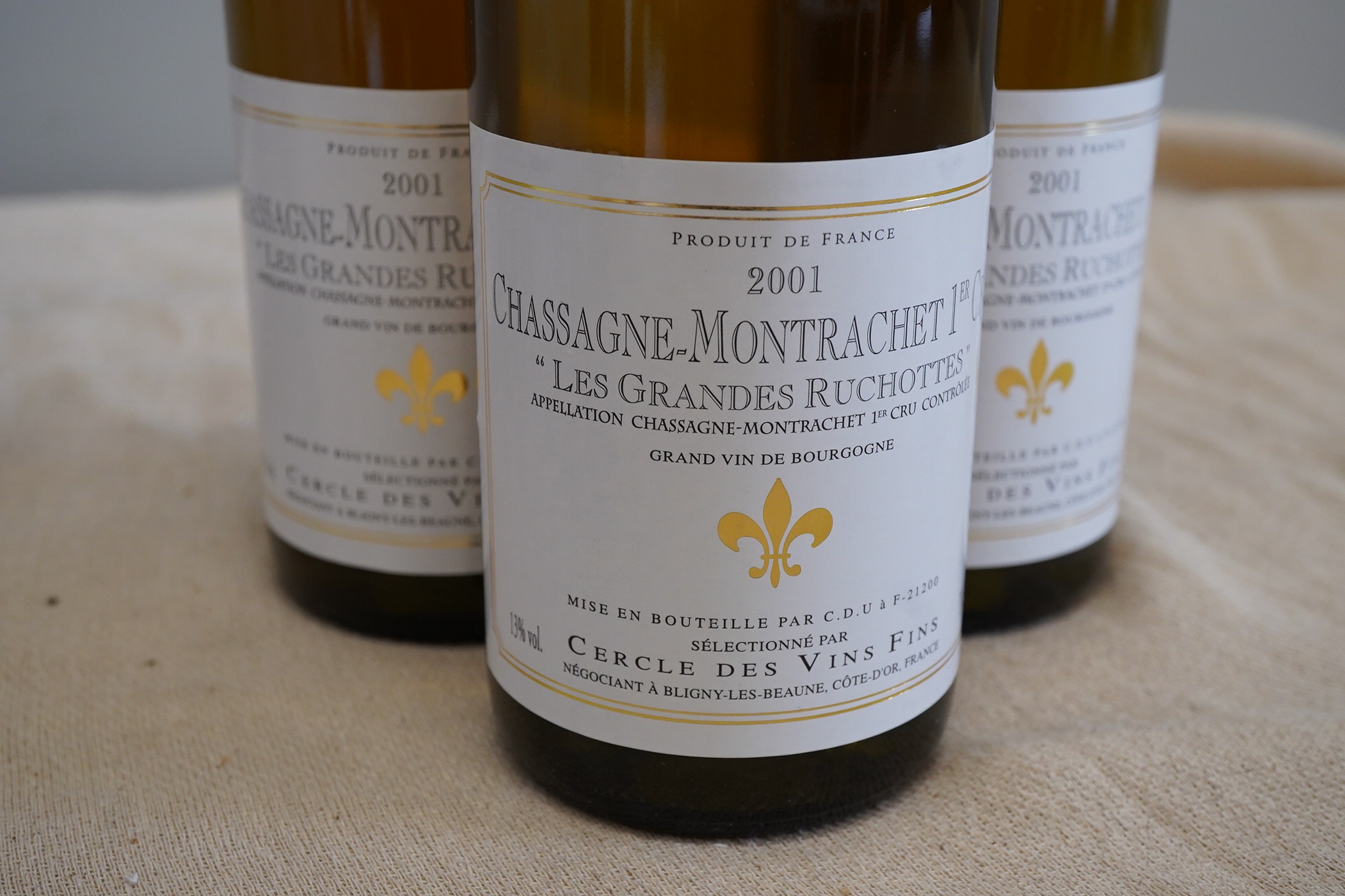 Cercle des Vins Fins, Chassagne-Montrachet Premier Cru 'Grandes Ruchottes', 2001